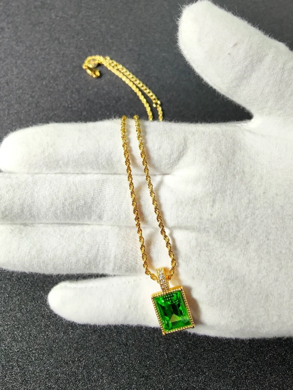 Emerald Gemstone Necklace-Z3